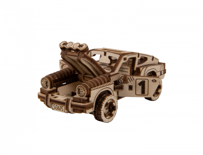 Holzpuzzle 3D Rallyeauto Modell