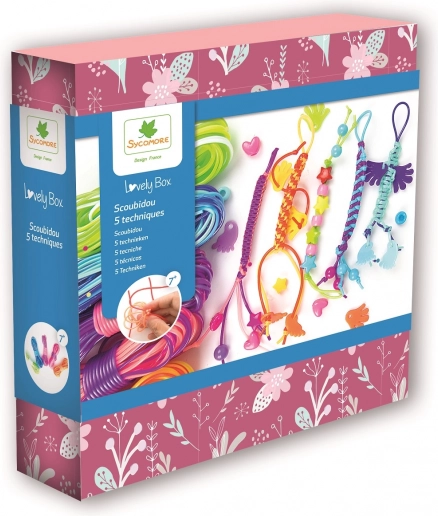Lovely Box - Kreativset Scoubidou - Spaßiges Flechten mit bunten Schnüren