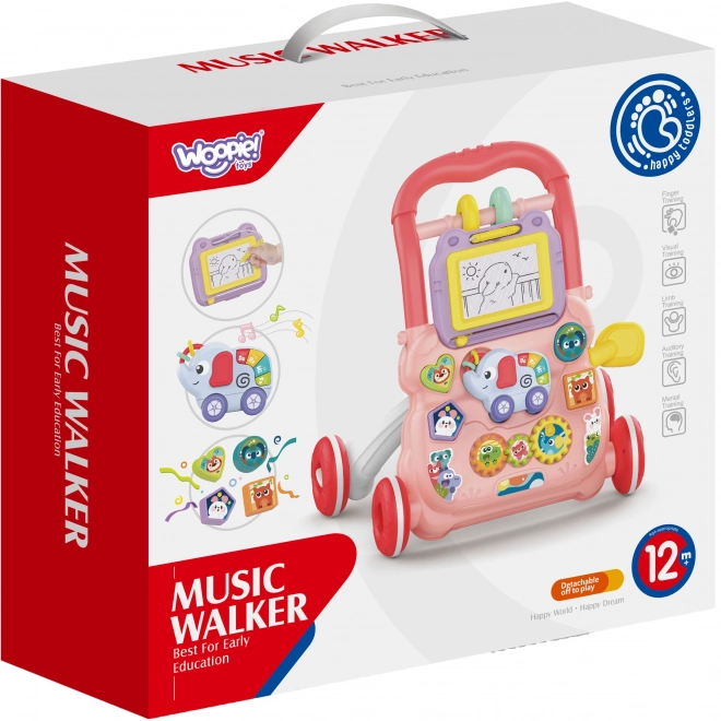 Interaktiver Baby-Lauflernwagen mit Musik und Maltafel