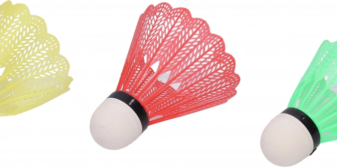 Bunte Federbälle für Badminton 3er-Set
