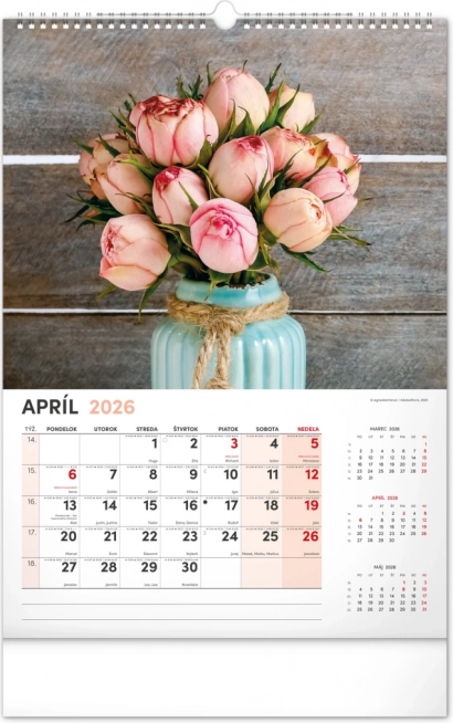 Wandkalender Blumen 2026