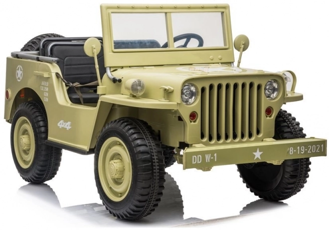 Kinder Elektrowagen Khaki