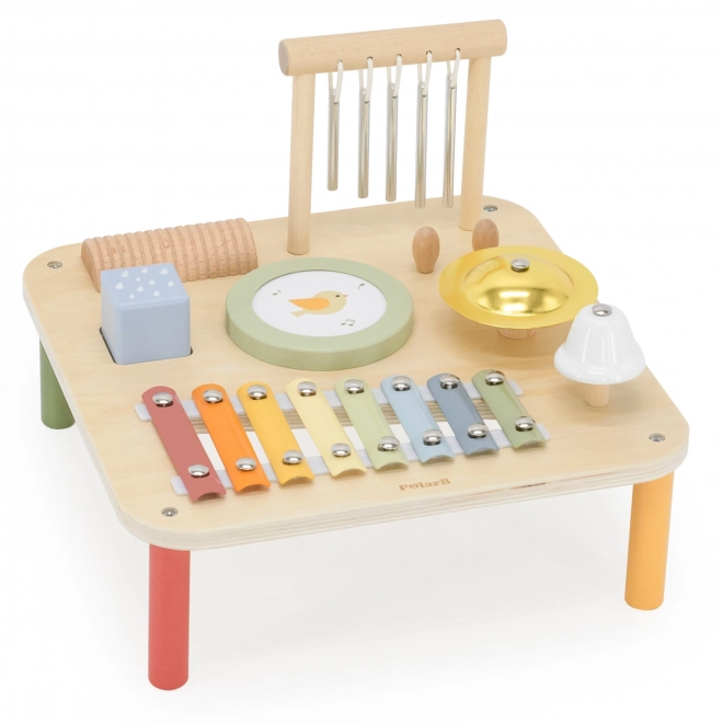 Holzmusiktisch und sensorischer Lerntisch 7in1