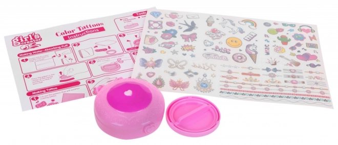 Waschbare Kindertattoos Set für Kinder ab 3 Jahren mit bunten Designs und Zubehör