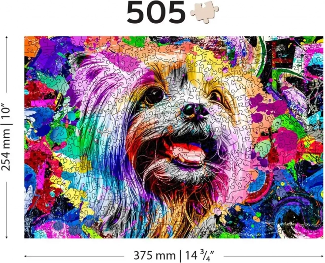 Holzpuzzle Pop Art Yorkshire Terrier