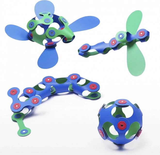 Clixo Itsy Magnetische Konstruktionsspielzeug Grün & Blau