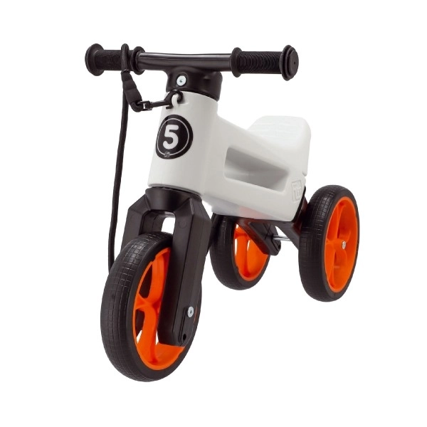 Laufrad Funny Wheels Rider Supersport Weiß/Orange 2-in-1 mit Tragegurt