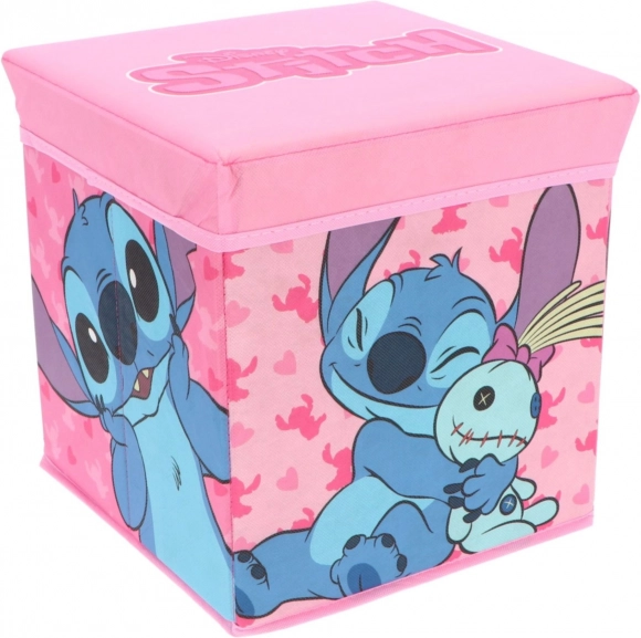 Cozy Noxxiez Aufbewahrungsbox und Hocker STITCH für Mädchen 30 × 30 × 30 cm