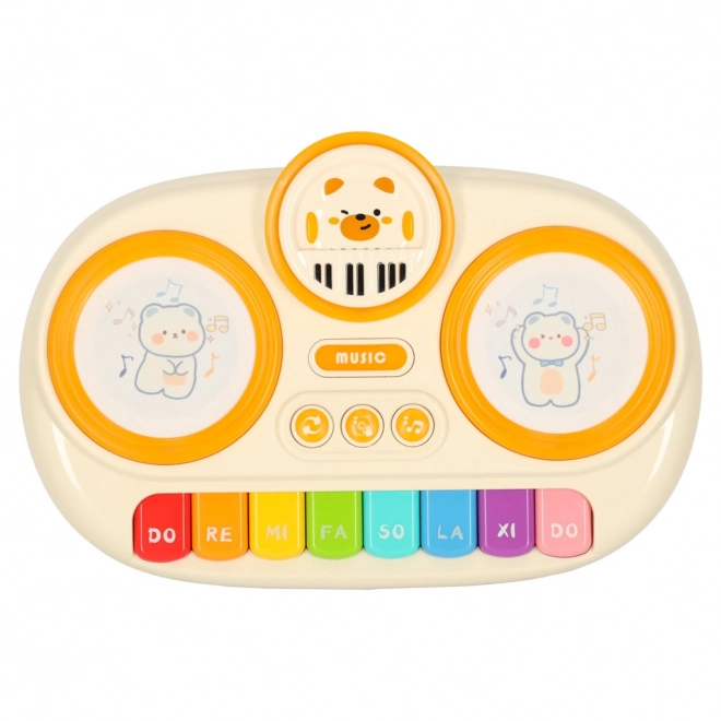 Interaktives Kinderklavier Orgel pädagogisch beige
