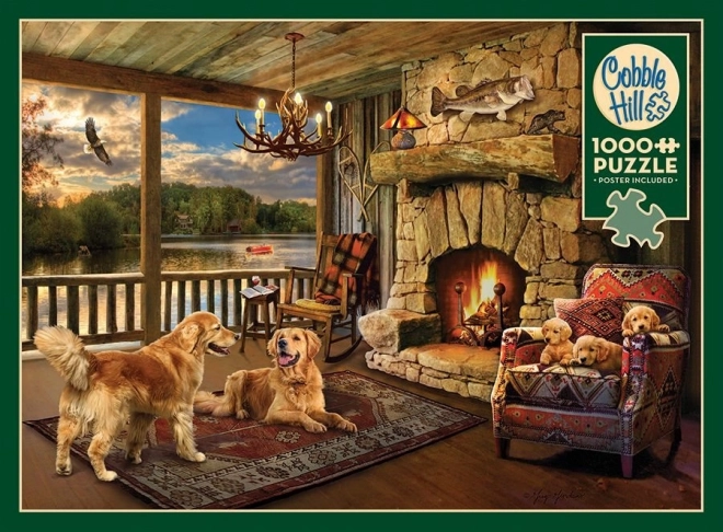 Puzzle Hütte am See 1000 Teile