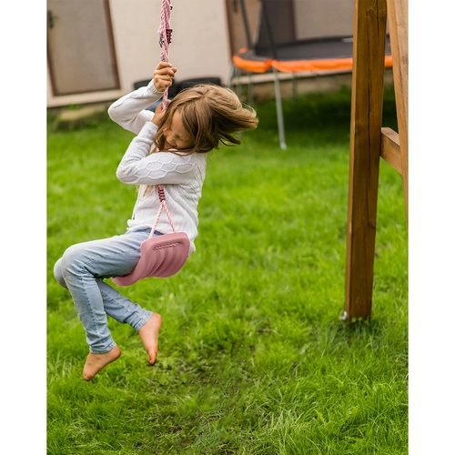 Kinder Schaukel auf Seil rosa