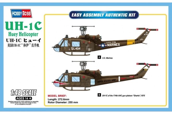 Plastikmodellhubschrauber UH-1C Huey