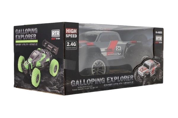 RC Auto Geländewagen Pick Up Grau-Rot