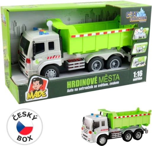 Lastwagen mit Schwungrad, Licht und Sound