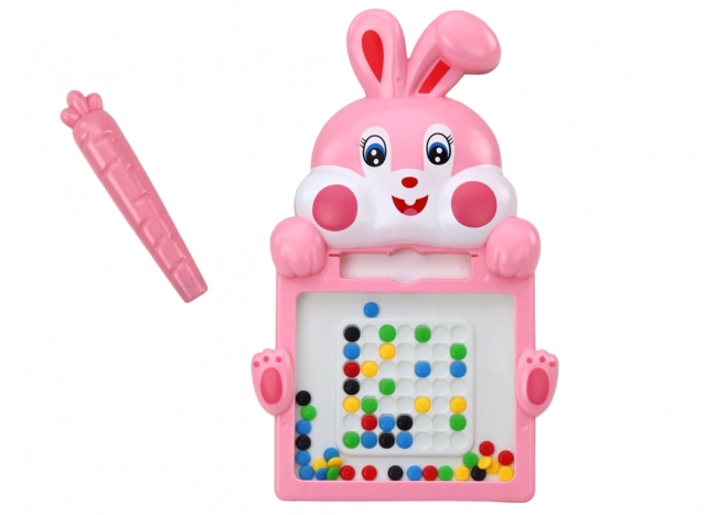 Magnetische Zaubertafel für Kinder - Rosa Hase