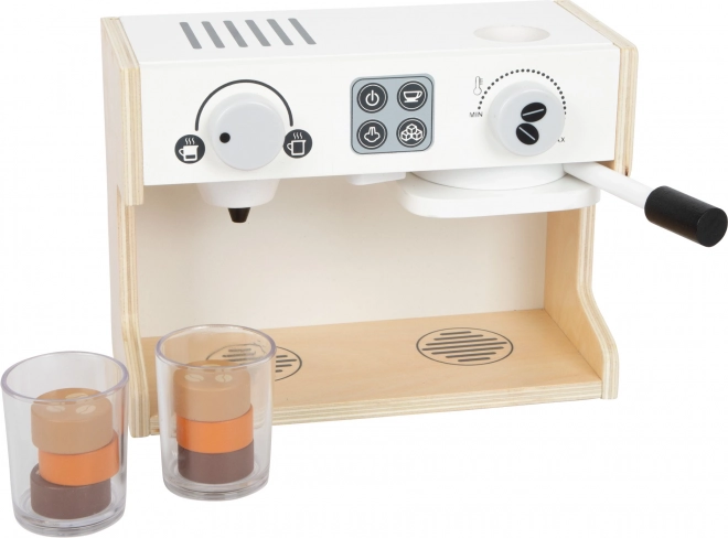 Kaffeemaschine für Kinder aus Holz mit Zubehör