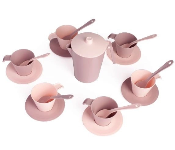 Rosa Zuckerwatte Kaffeeservice Set