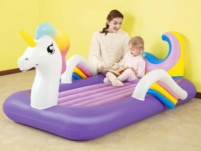 Bestway Aufblasbares Einhorn Bett für Kinder