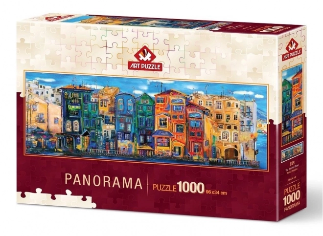 Panorama Puzzle Farbenfrohe Stadt 1000 Teile