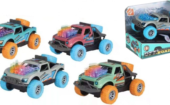 Geländewagen mit Schwungrad und Effekten