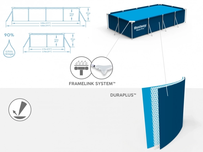 Familienpool Bestway 400x211x81cm