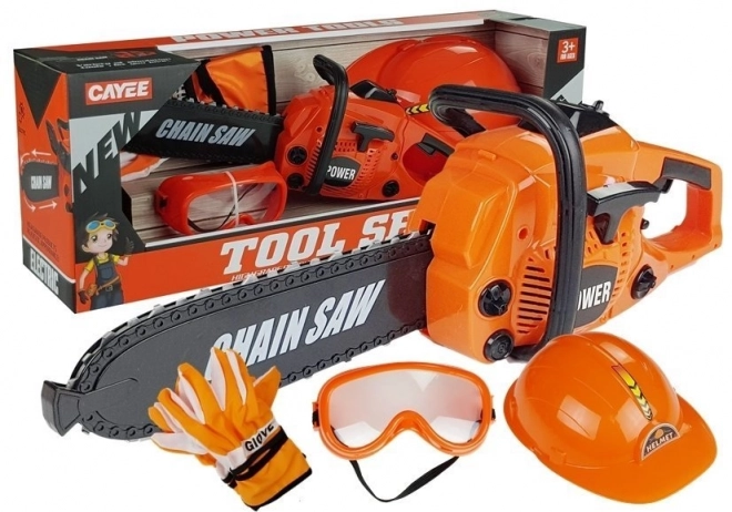 Kinder Handwerk Set Säge Helm Handschuhe Brille