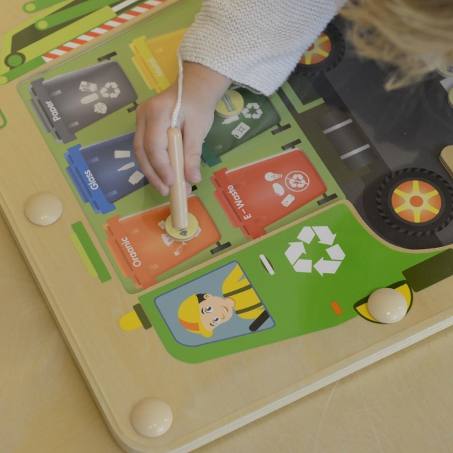 Masterkidz Magnettafel Abfalltrennung Recycling LKW Montessori