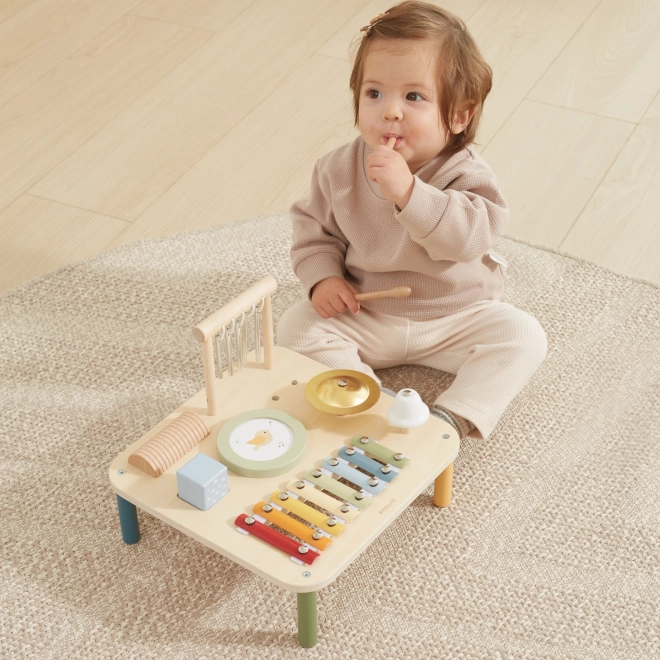 Holzmusiktisch und sensorischer Lerntisch 7in1