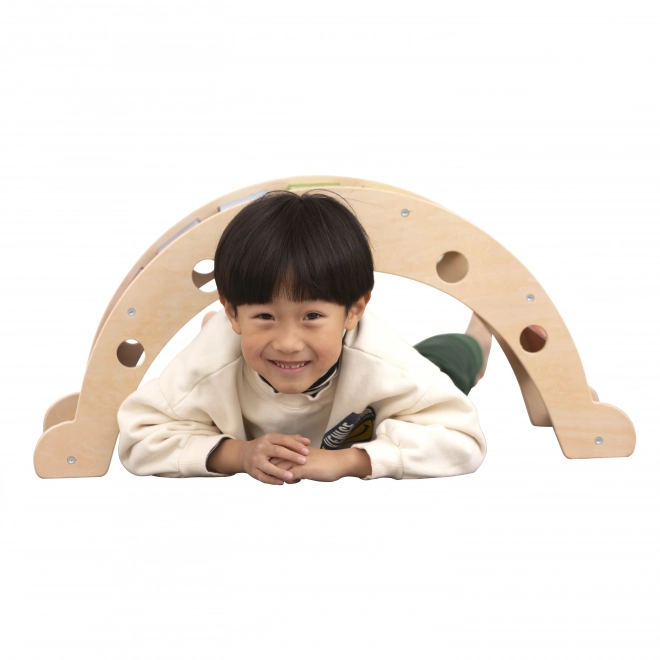 Viga Holz-Schaukelbrücke Montessori Regenbogen