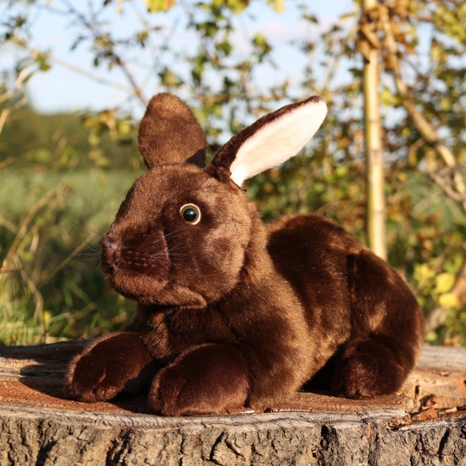 Liegender brauner Kuschel-Hase 36 cm umweltfreundlich