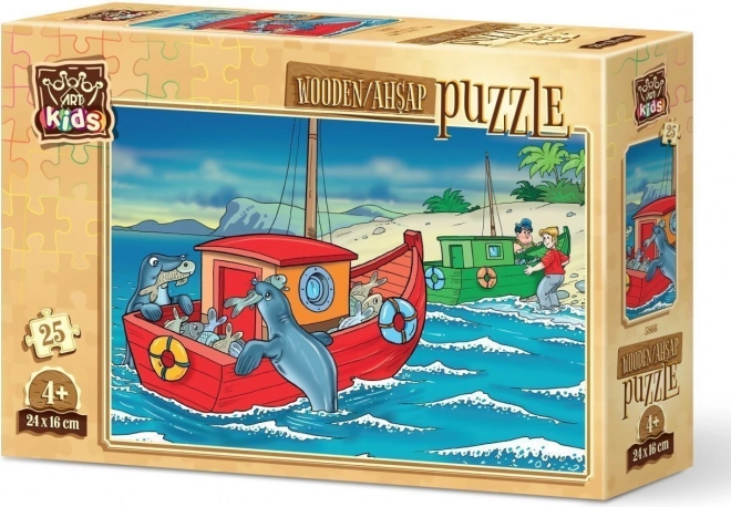 Holzpuzzle Glückliche Robben