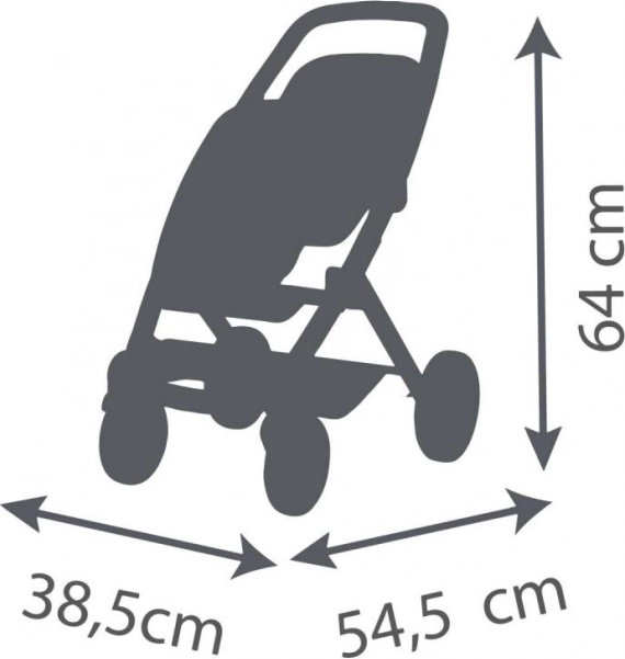 Sportwagen für Puppenzwillinge Maxi Cosi hellrosa