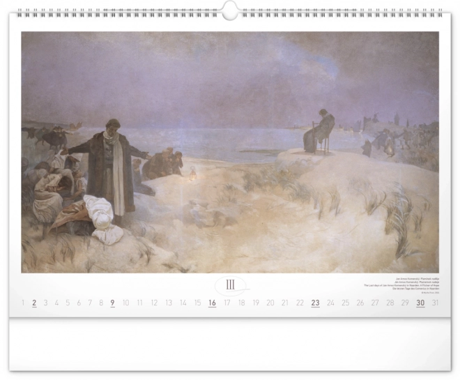 Notique Wandkalender Slawische Epoche – Alfons Mucha 2025