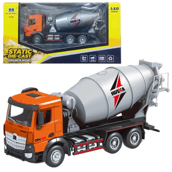 Betonmischer Metallmodell Huina Orange 1:50