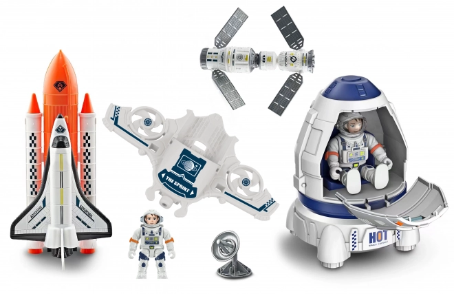 Weltraumspielzeug-Set mit Figur und Space Shuttle