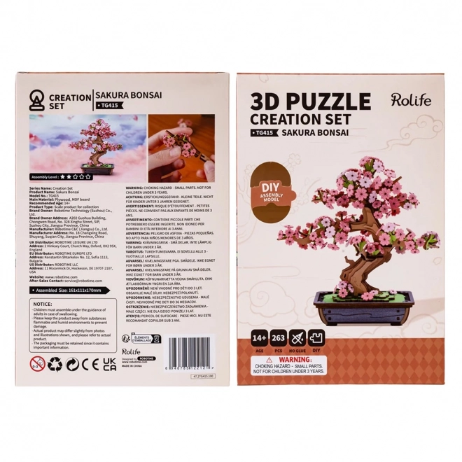 Robotime Holz-3D-Puzzle Bonsai Sakura