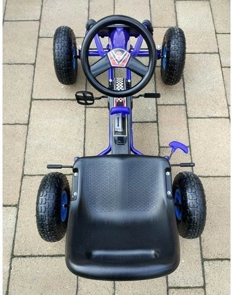 Tret-Gokart mit Luftreifen + Aufblasbare Reifen + Verstellbarer Sitz – Blau