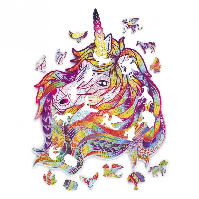 Holz Puzzle Regenbogen Einhorn