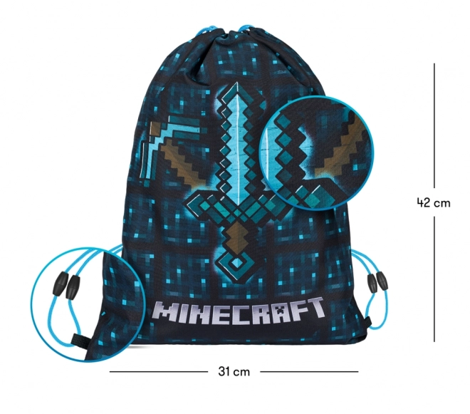 Minecraft Set mit blauer Axt und Schwert