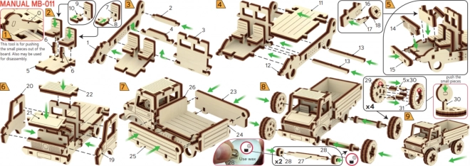 Holz 3D Puzzle Superfast LKW