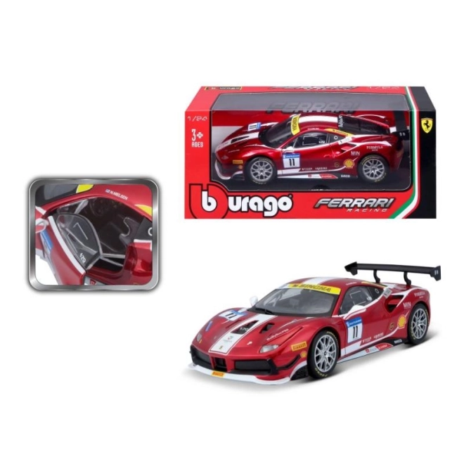 Bburago Ferrari Racing 488 Challenge Modellauto