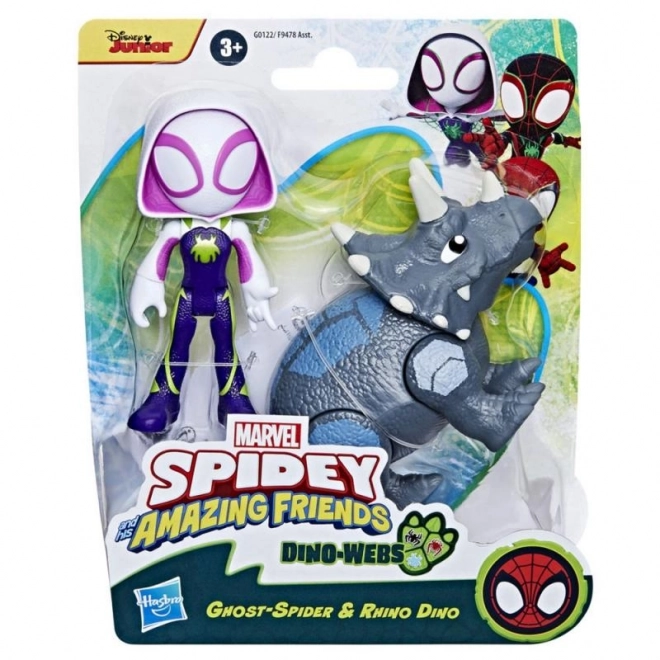 Spidey und seine fantastischen Freunde 2er-Set Figuren Helden und Dino-Verbrecher