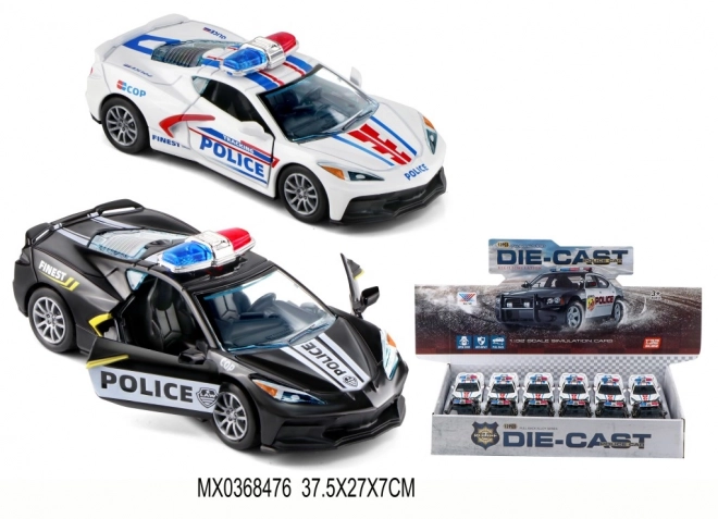 Polizeiauto Modell 1:32 aus Metall