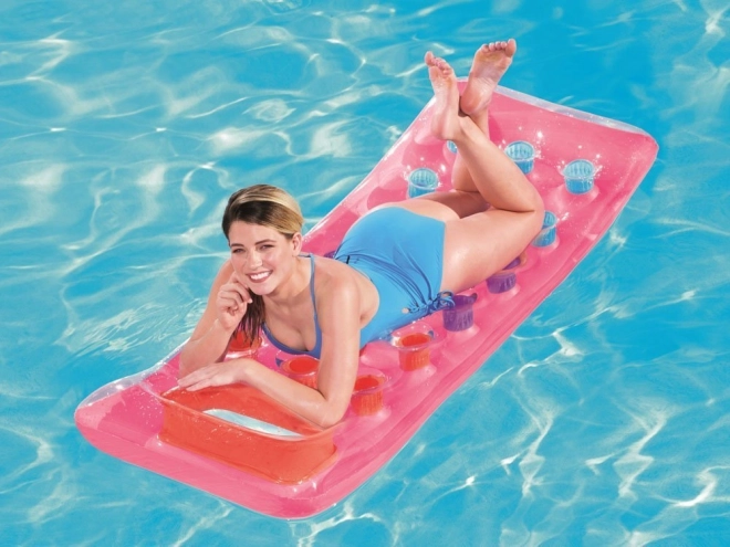 Bunter aufblasbarer Schwimmmatratze mit Fenster von Bestway – rosa