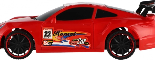Sportliches Plastikauto mit Schwungrad 30 cm