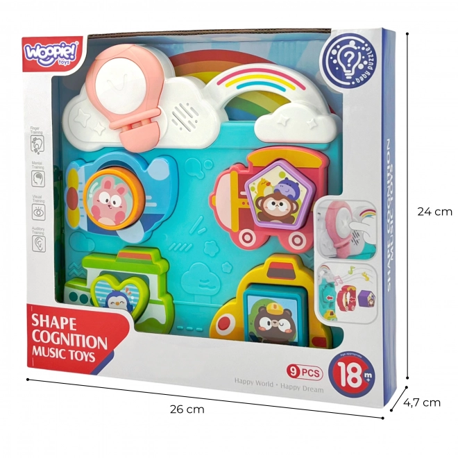 Woopie Interaktives Puzzle Fahrzeuge und Tiere Blau