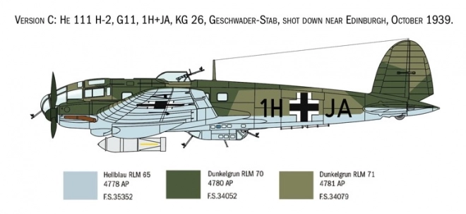 Plastikmodell Heinkel He 111H Schlacht um England 80. Jahrestag