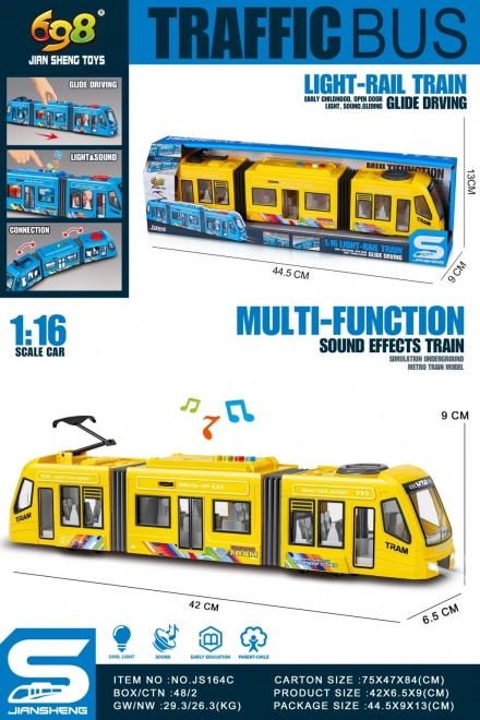 Gelbe Straßenbahn 1:16 Modell