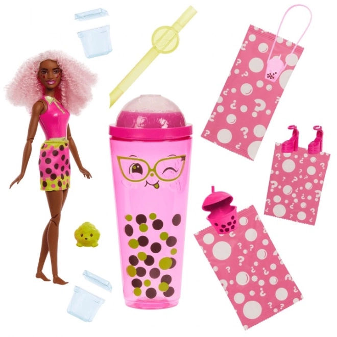 Barbie Pop Reveal Puppe Blaubeere Bubble Tea Serie