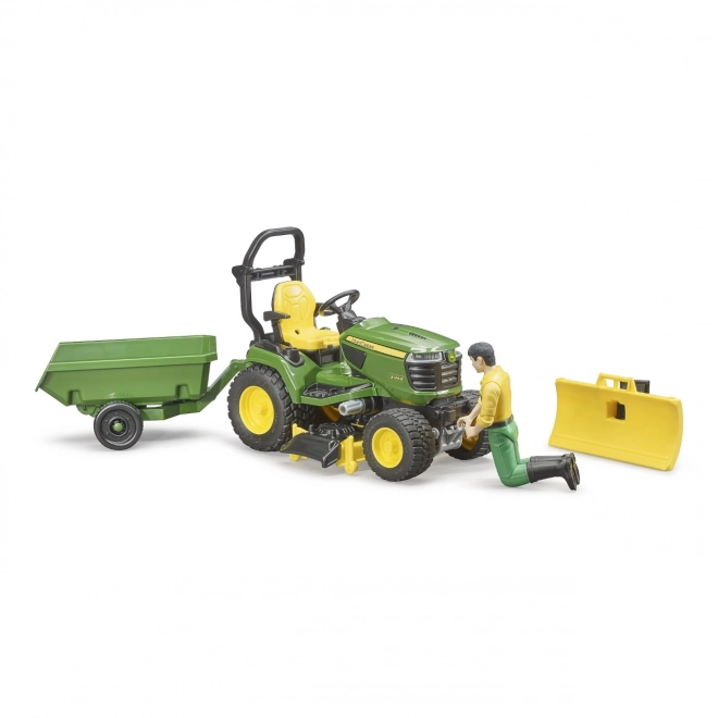 Bruder John Deere X949 Rasentraktor mit Gärtner